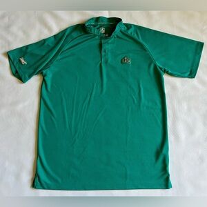 NFL Super Bowl LIV Miami Polo Shirt Men’s Medium Teal Dri-FIT On-Field 100 Logo